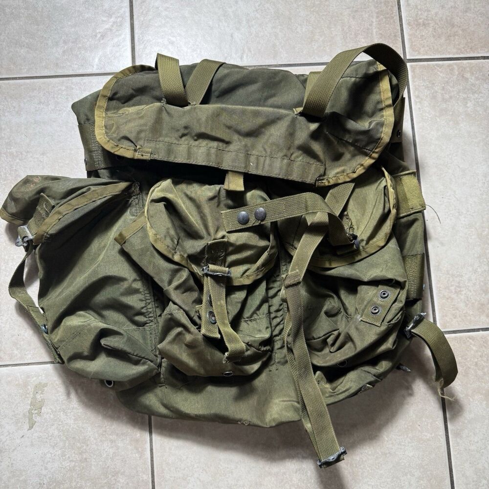 USGI Medium Field Pack Combat Drab Genuine Green Military Rucksack Alice Pack